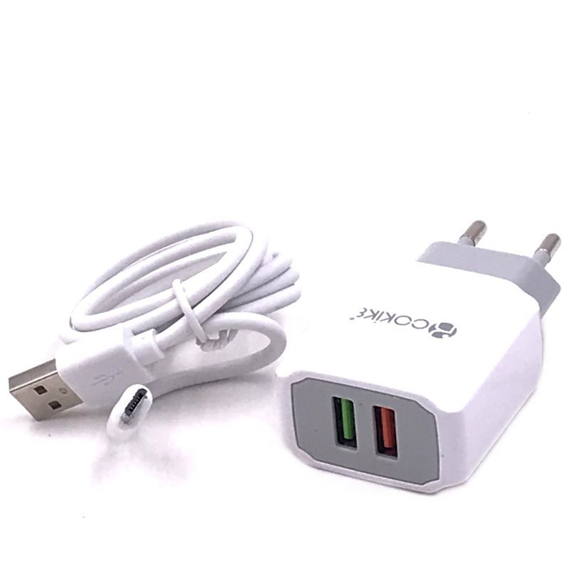 Kit Carregador De Parede Universal Dual Cabo Micro Usb V Cokike Ch