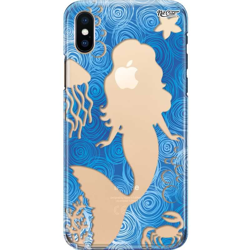 Capa Silicone NetCase Transparente Sereia Fundo do Mar