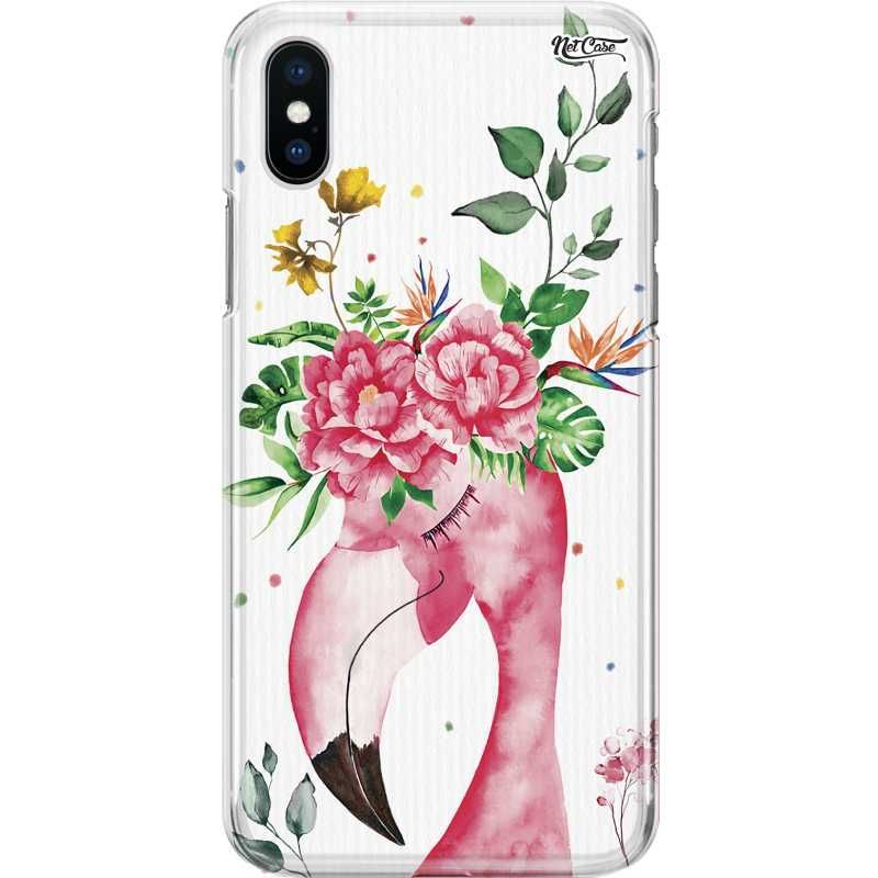 Capa Silicone NetCase Chapada Flamingo Coroa de Flores