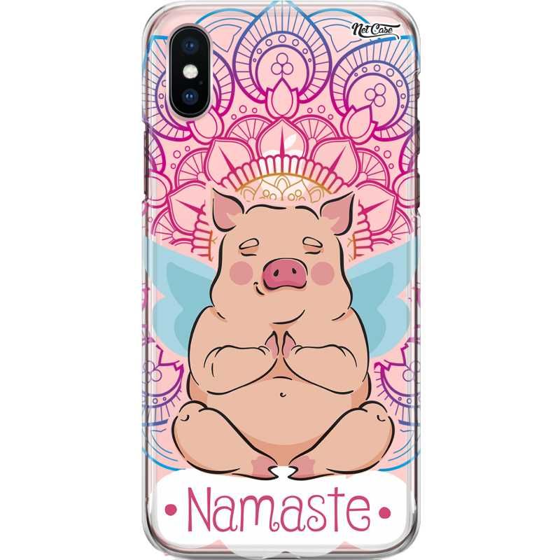 Capa Silicone NetCase Transparente Lotus Pig Namaste