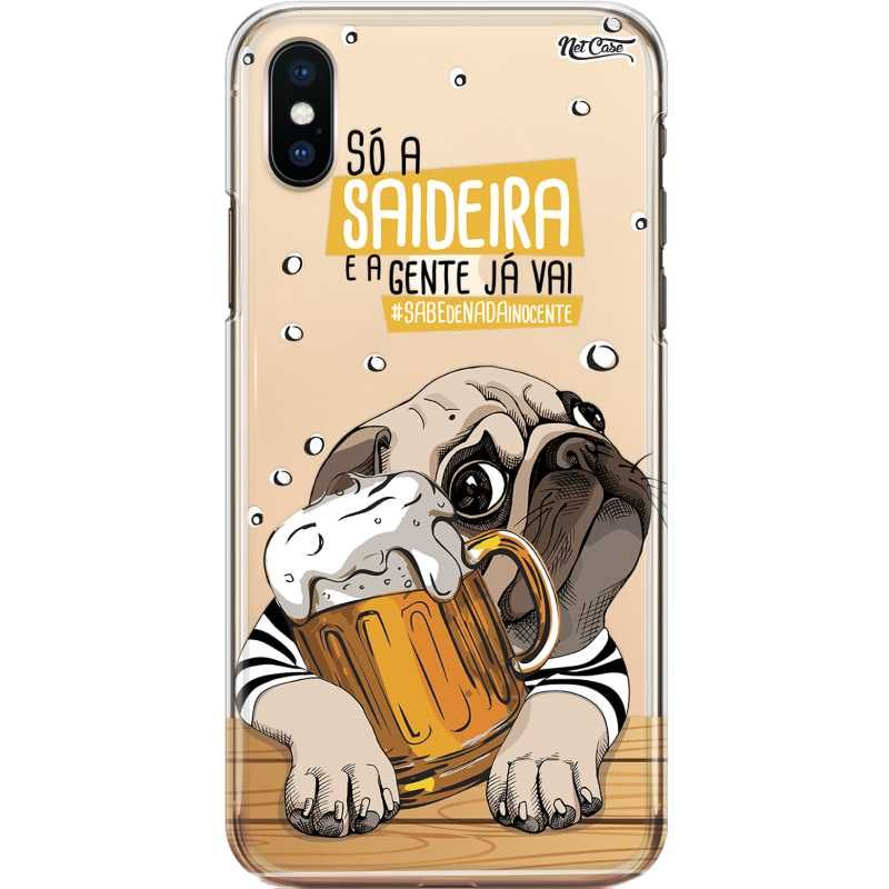 Capa Silicone NetCase Transparente Só a Saideira e a Gente Já Vai...