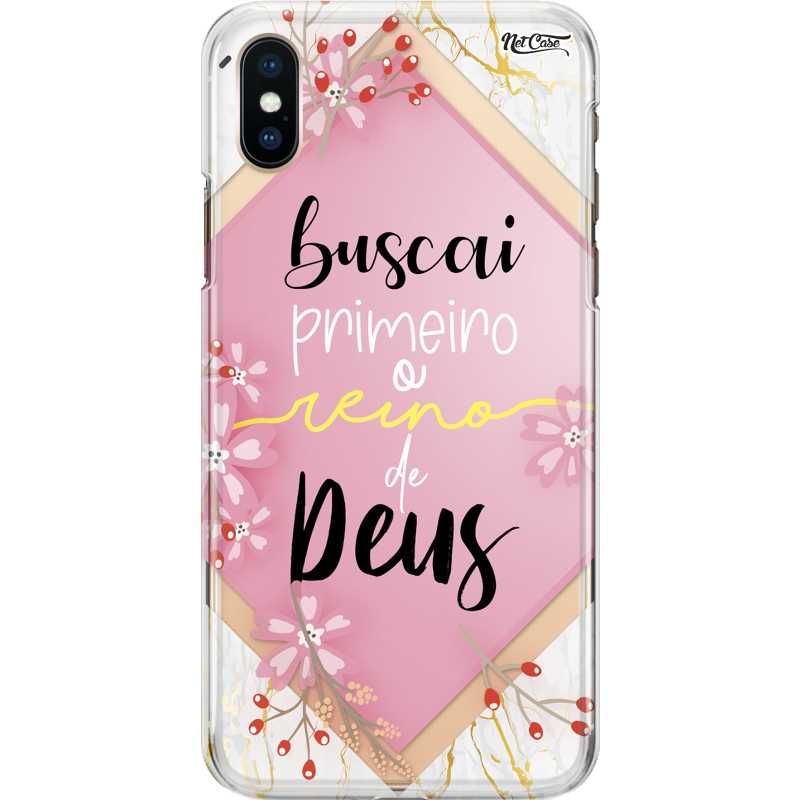 Capa Silicone NetCase Chapada 'Buscai Primeiro o Reino de Deus'