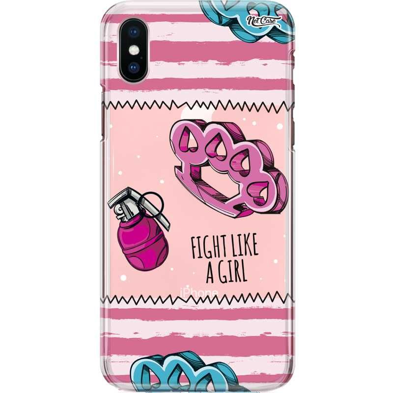 Capa Silicone NetCase Transparente Fight Like a Girl