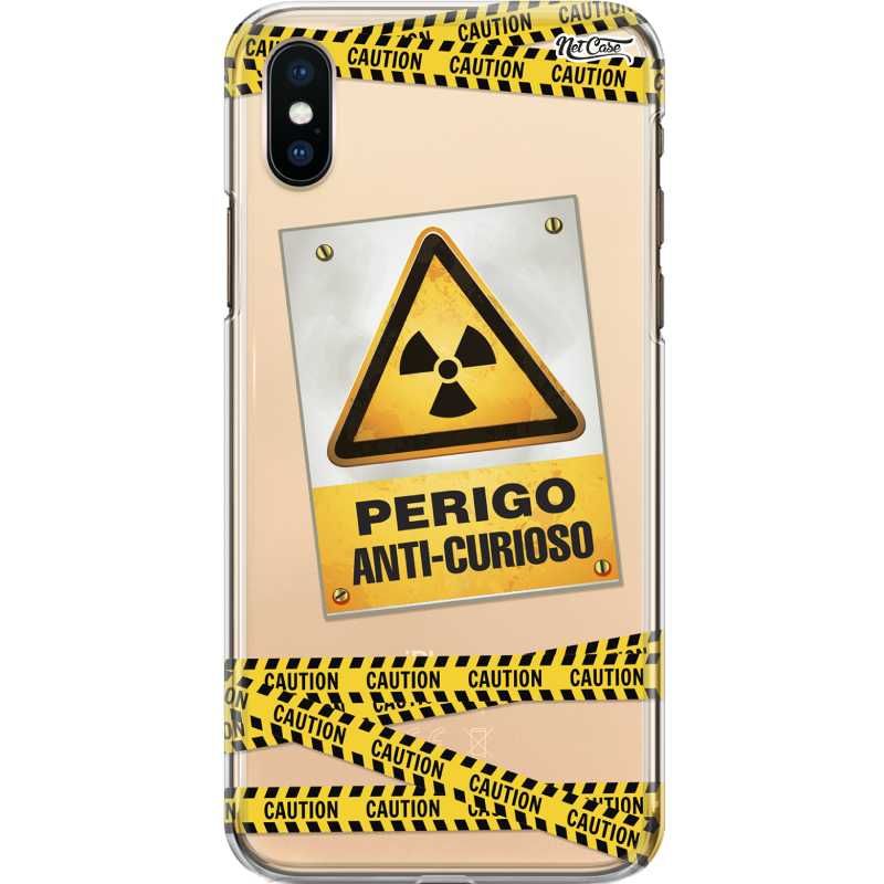 Capa Silicone NetCase Transparente Perigo Anti Curioso