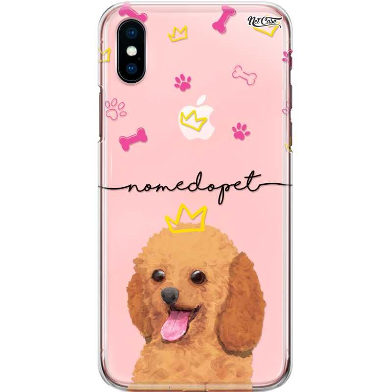 Capa Silicone NetCase Transparente Nome Poodle Abricot