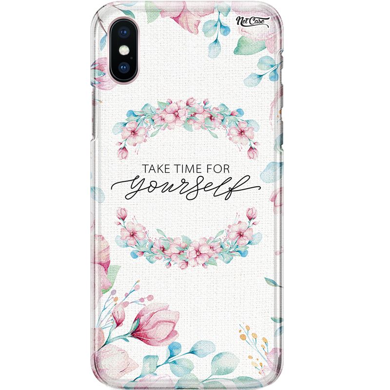 Capa Silicone NetCase Chapada Floral Take Time For Yourself