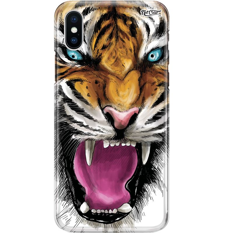 Capa Silicone NetCase Chapada Aquarela Tigre