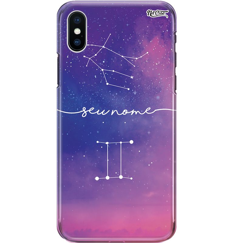 Capa Silicone NetCase Chapada Nome Signo Gêmeos