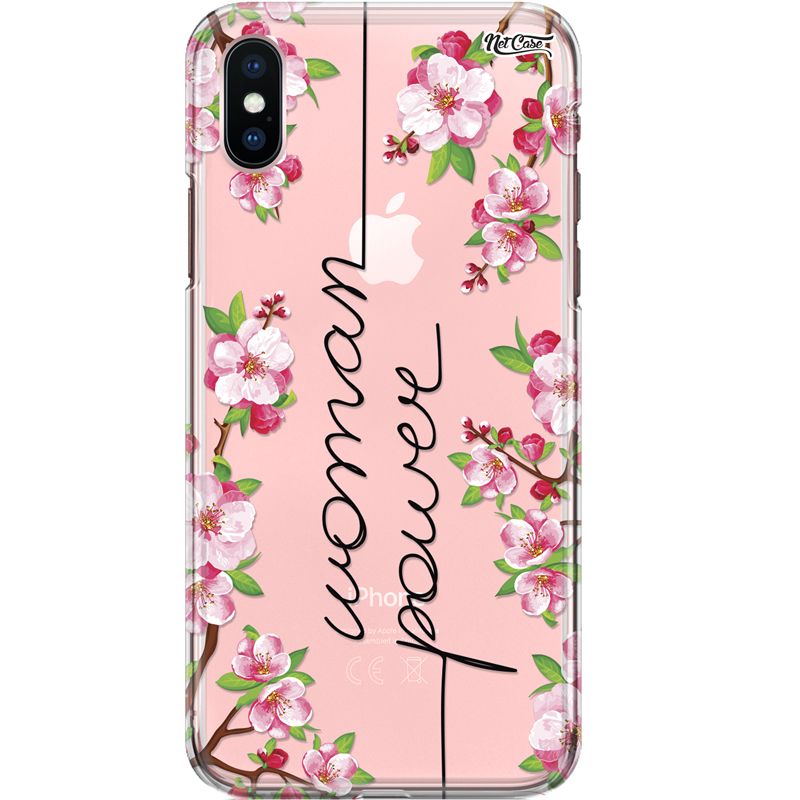 Capa Silicone NetCase Transparente Floral Woman Power