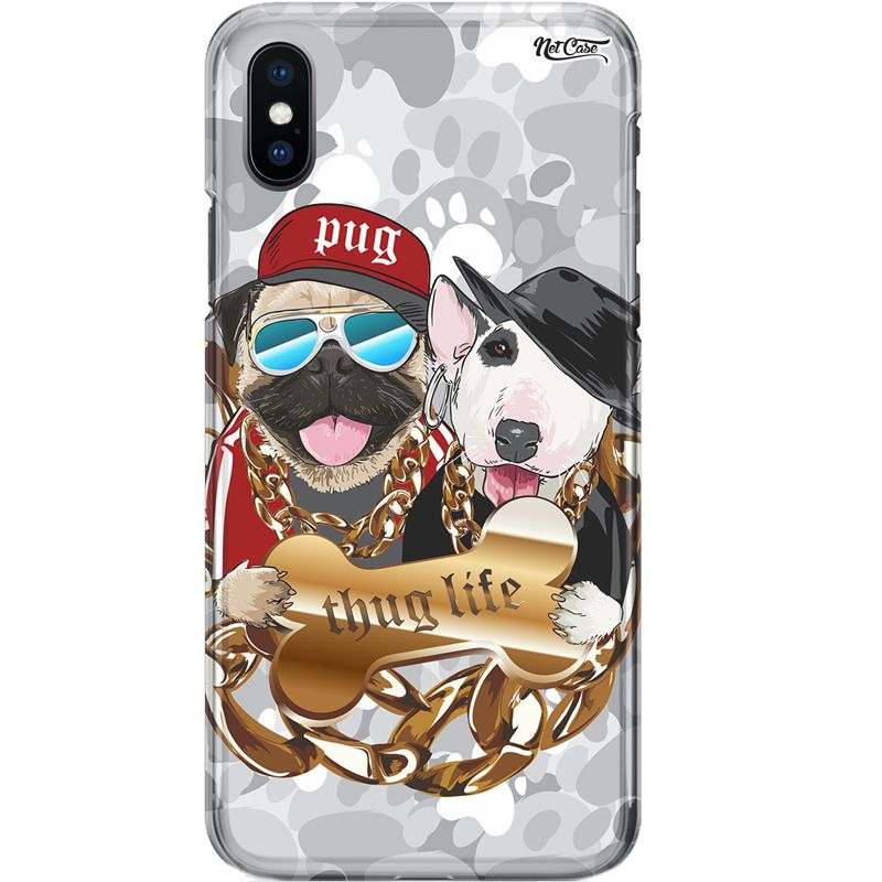 Capa Silicone NetCase Chapada Pug & Bull Terrier Thug Life