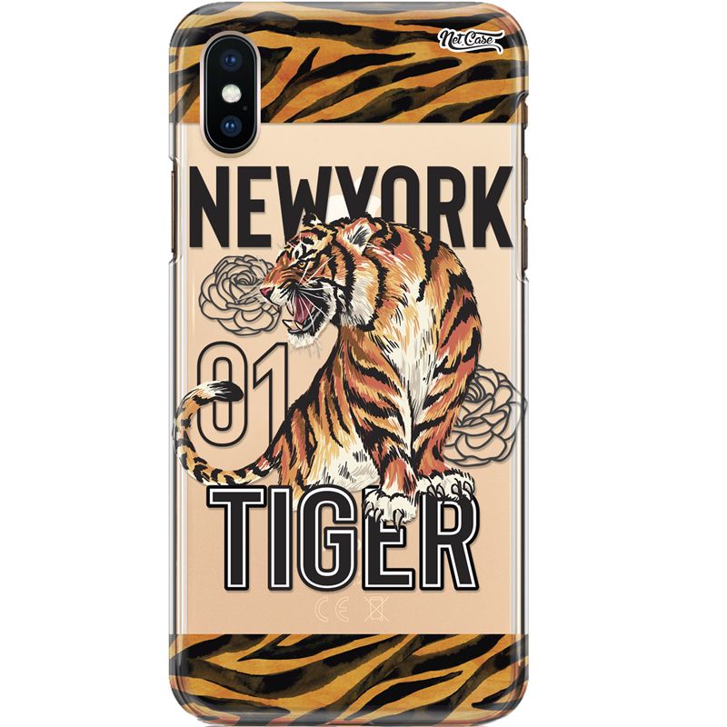 Capa Silicone NetCase Transparente New York Tiger