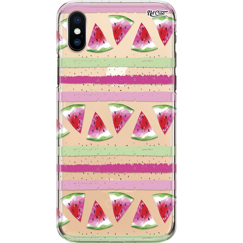 Capa Silicone NetCase Transparente Watermelons Stripes