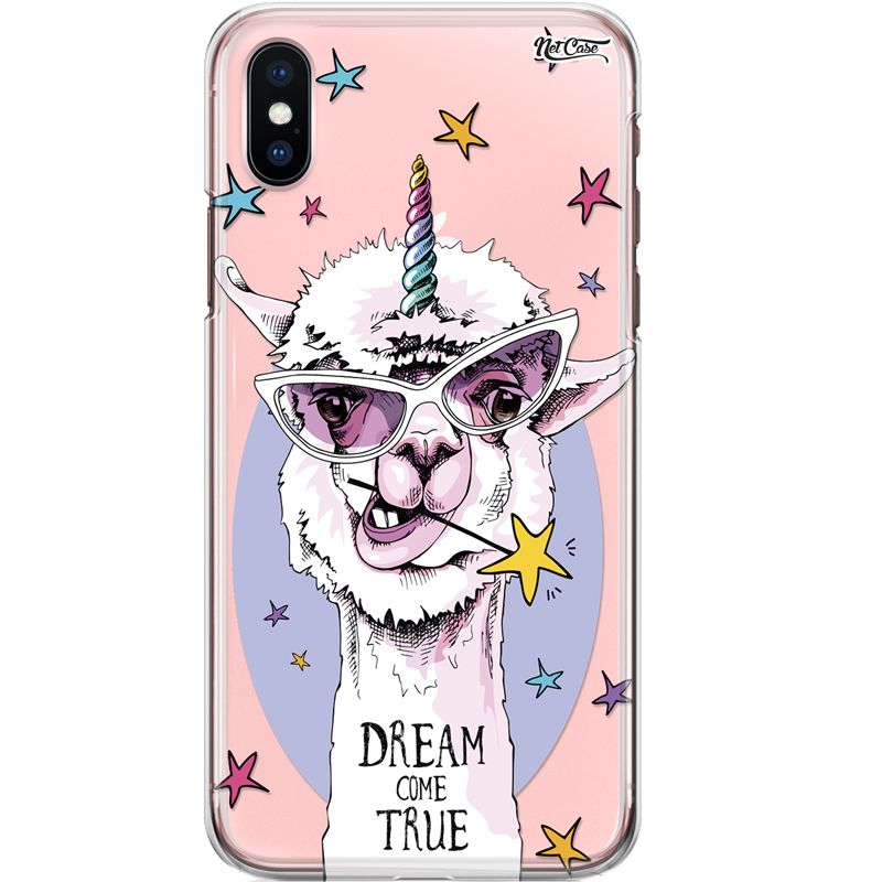 Capa Silicone NetCase Transparente Lhama Dream Come True