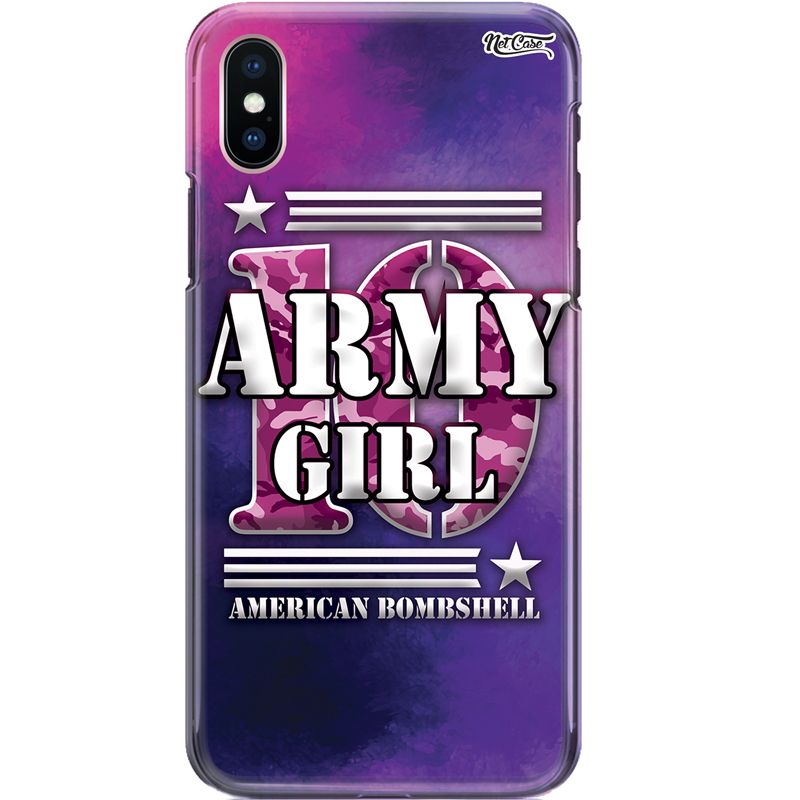 Capa Silicone NetCase Chapada Army Girl: American Bombshell