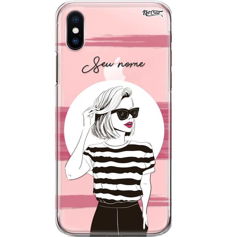 Capa Silicone NetCase Transparente Nome Summer Beach Model