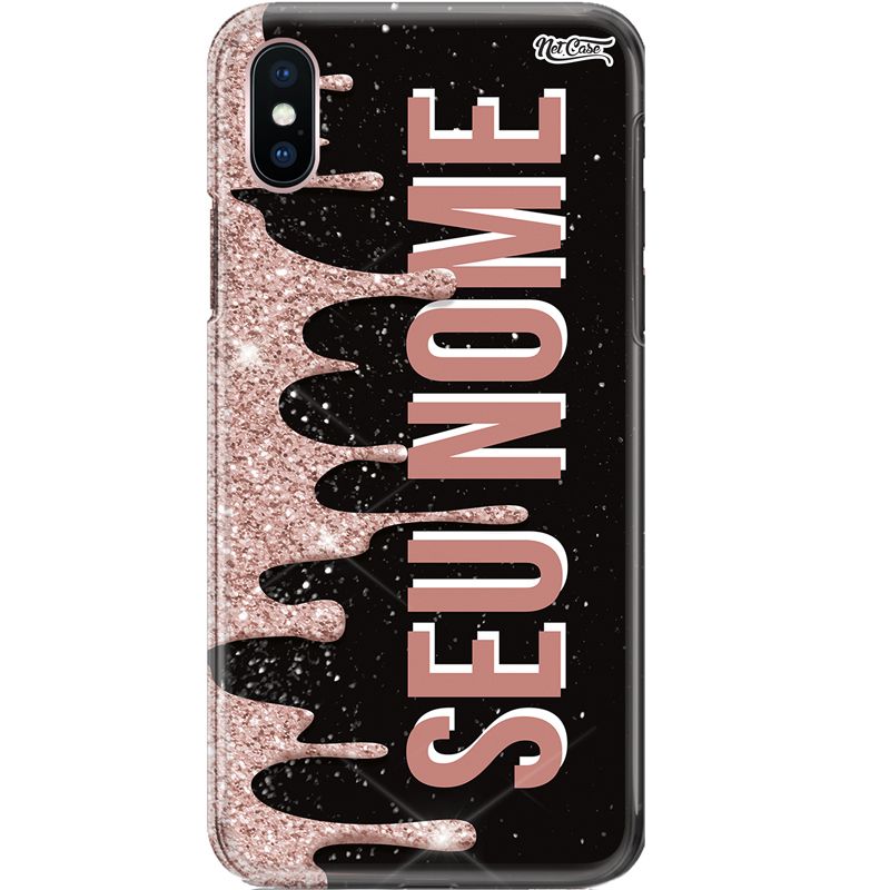 Capa Silicone NetCase Chapada Nome Glitter Melting