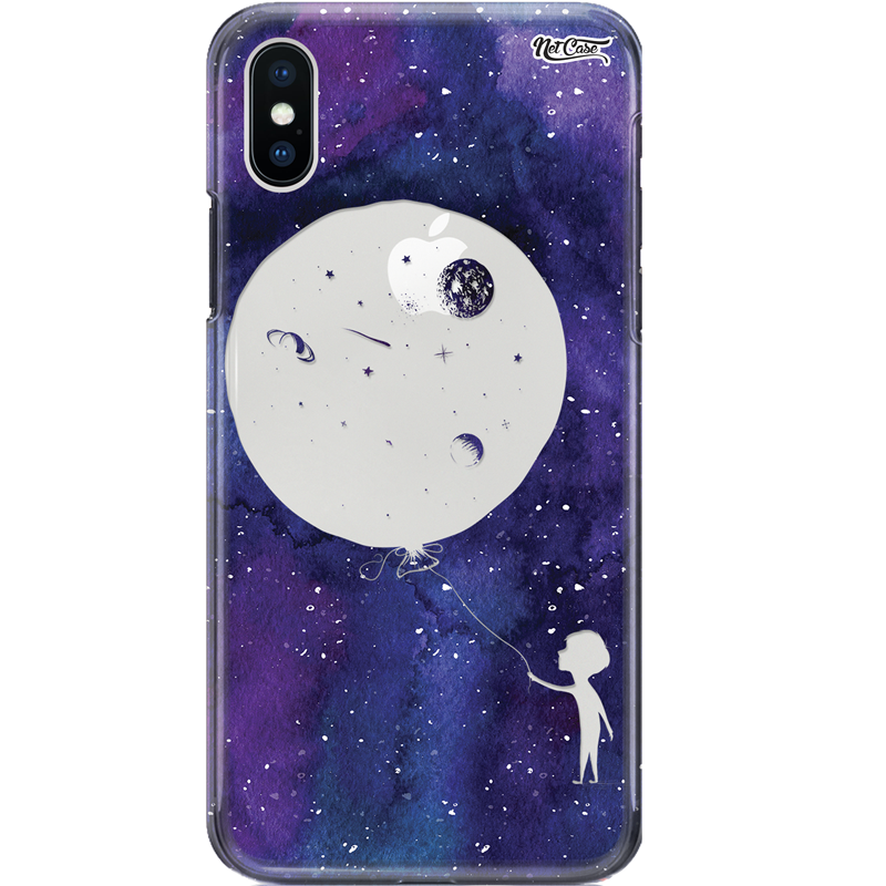 Capa Silicone NetCase Transparente Balloon Boy in Space