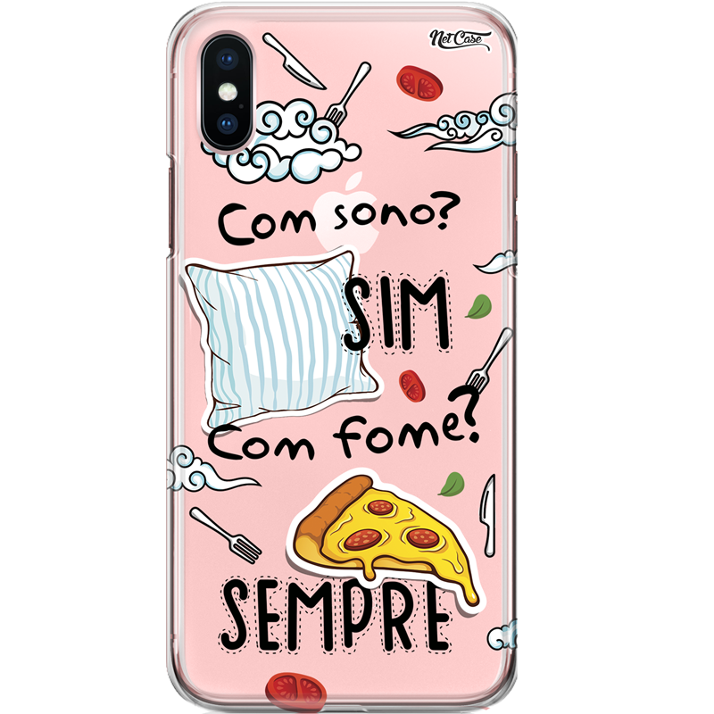 Capa Silicone NetCase Transparente Com Sono? Com Fome?