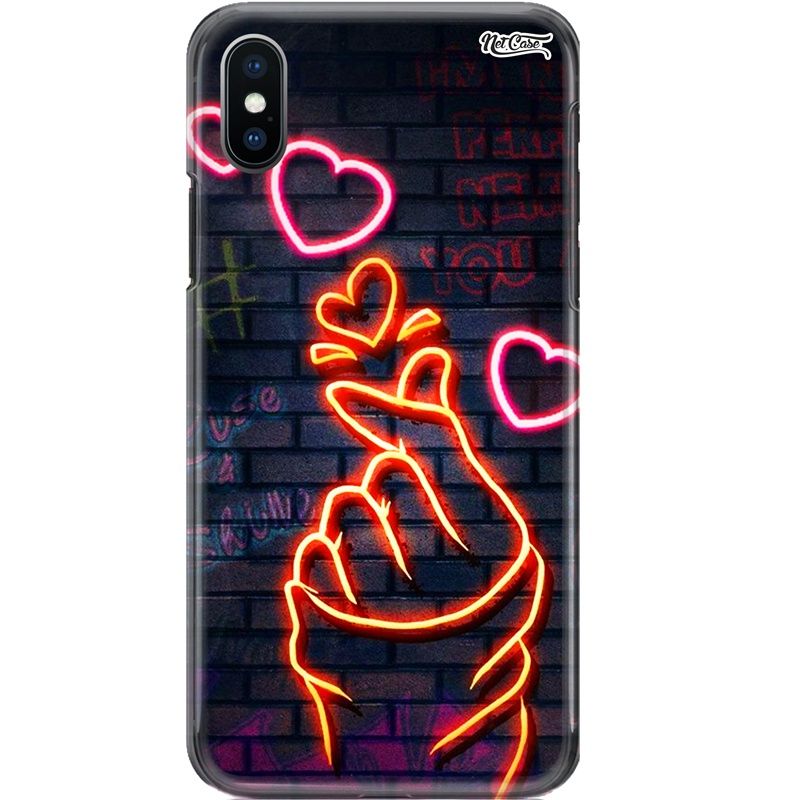 Capa Silicone NetCase Chapada Finger Heart Neon