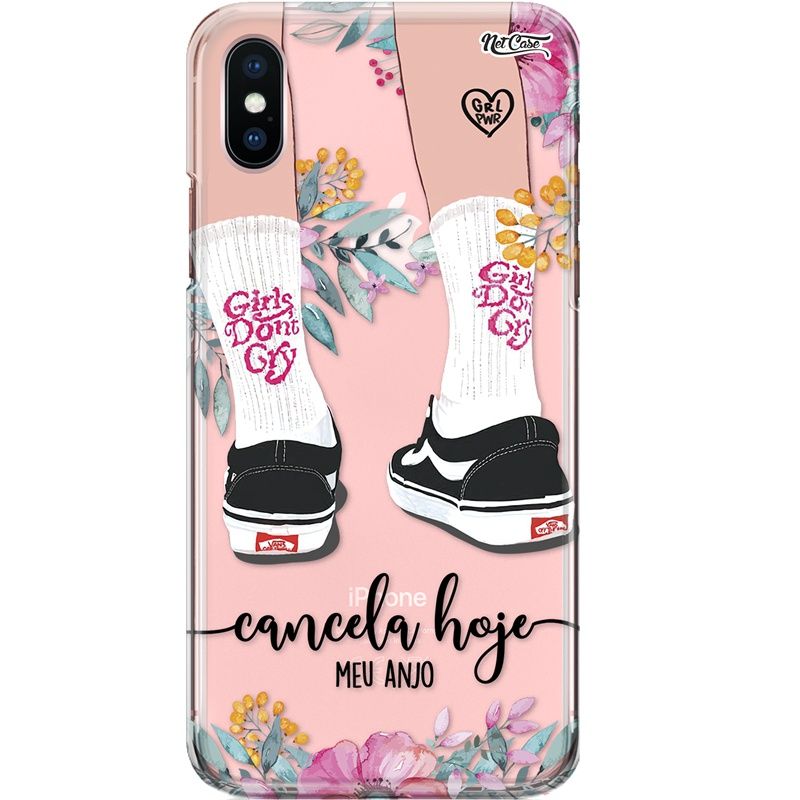 Capa Silicone NetCase Transparente Girls Don't Cry: Cancela Hoje Meu Anjo