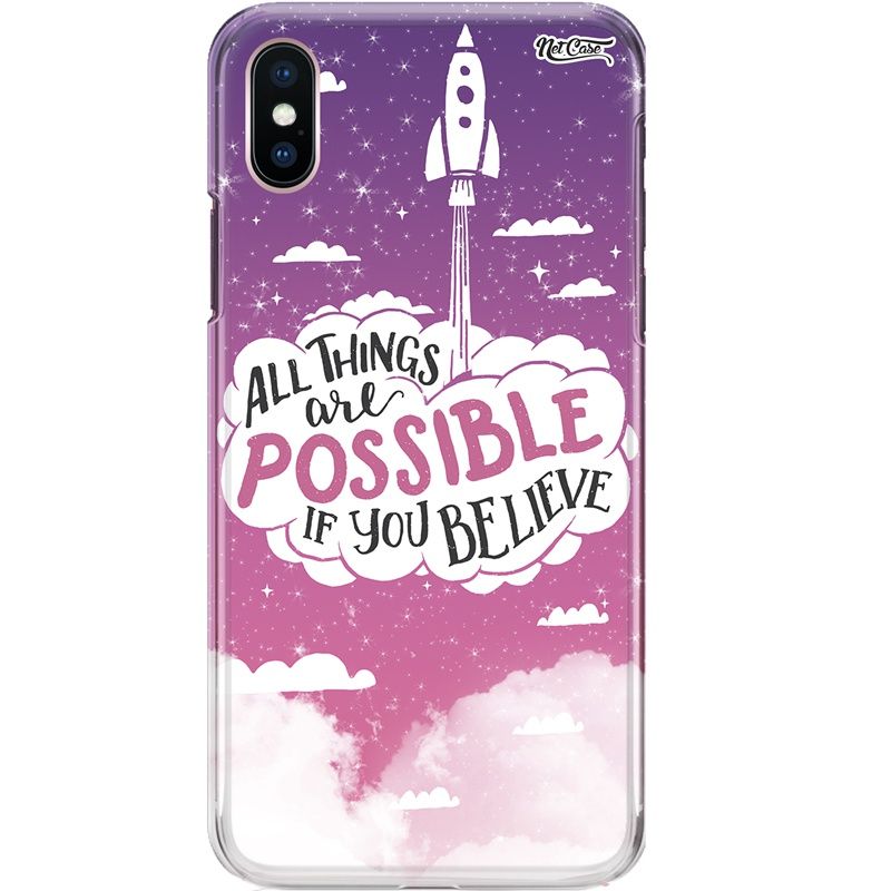 Capa Silicone NetCase Chapada All Things Are Possible If You Believe