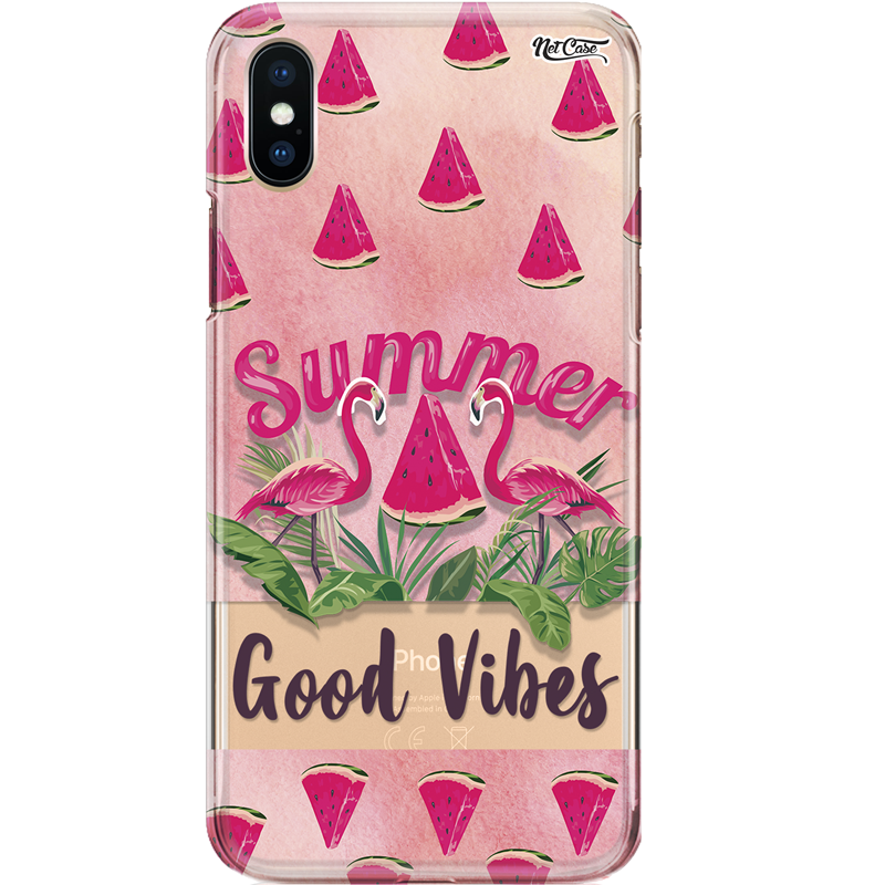 Capa Silicone NetCase Chapada Flamingo Melancia Summer Vibes