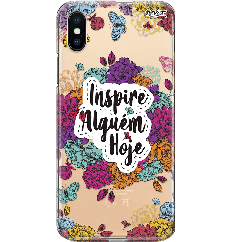 Capa Silicone NetCase Transparente Flores: Inspire Alguém Hoje