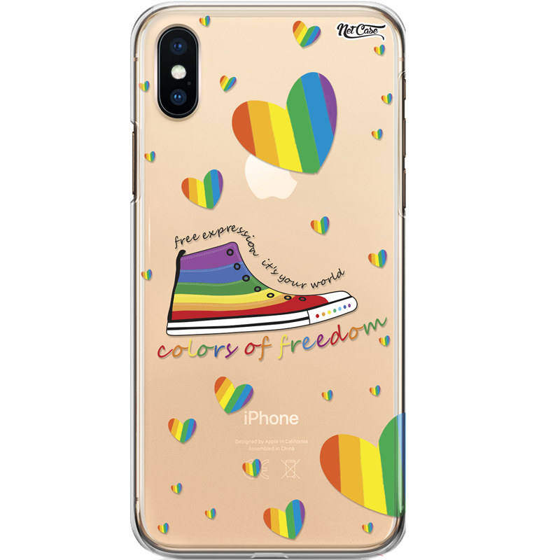 Capa Silicone NetCase Transparente Colors of Freedom