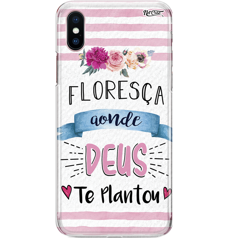 Capa Silicone NetCase Chapada Froresça Aonde Deus Te Plantou