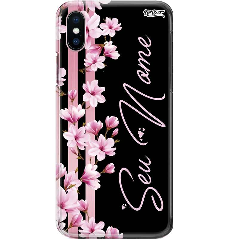 Capa Silicone NetCase Chapada Nome Floral RIbbon