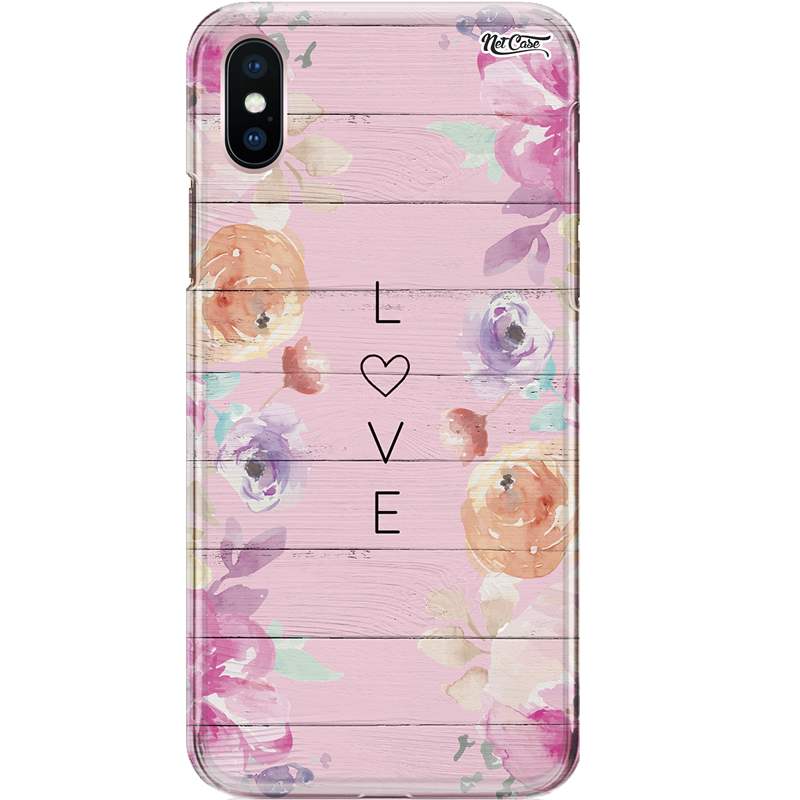 Capa Silicone NetCase Chapada Madeira Pintura Floral: lS2VE