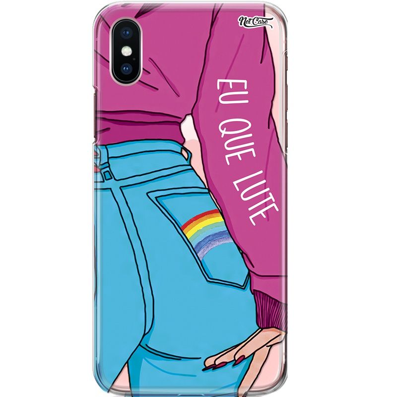 Capa Silicone NetCase Transparente Eu que Lute