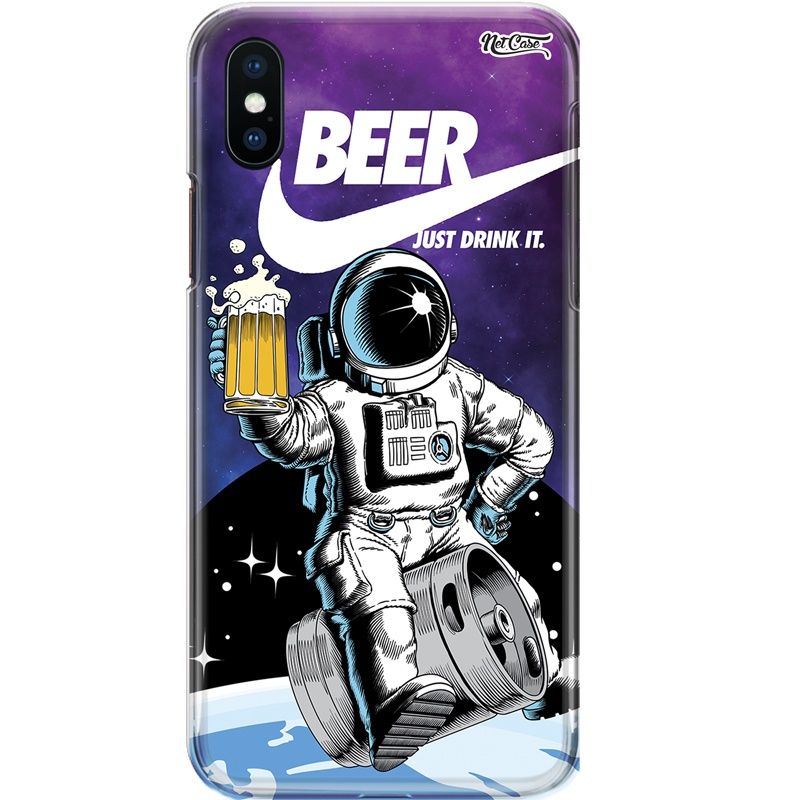 Capa Silicone NetCase Chapada Astronaut: Beer Just Drink It.