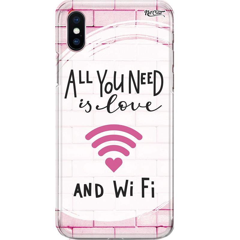 Capa Silicone NetCase Chapada All You Need Is Love and Wi Fi