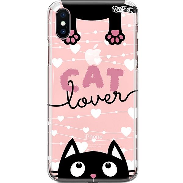 Capa Silicone NetCase Transparente Cat Lover