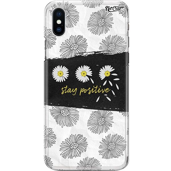 Capa Silicone NetCase Chapada Margaridas Stay Positive