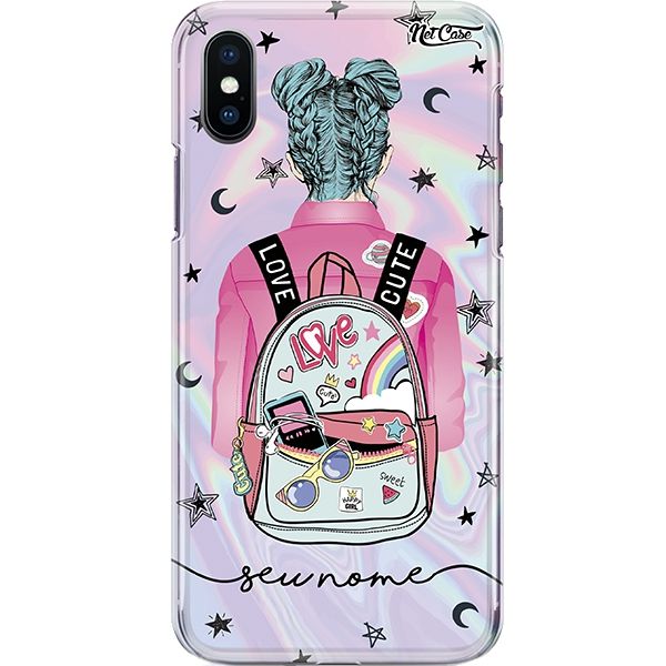 Capa Silicone NetCase Chapada Nome Love Cute Tie Dye