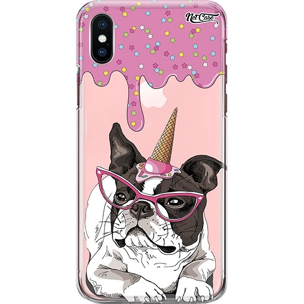 Capa Silicone NetCase Transparente Dog Melting Ice Cream