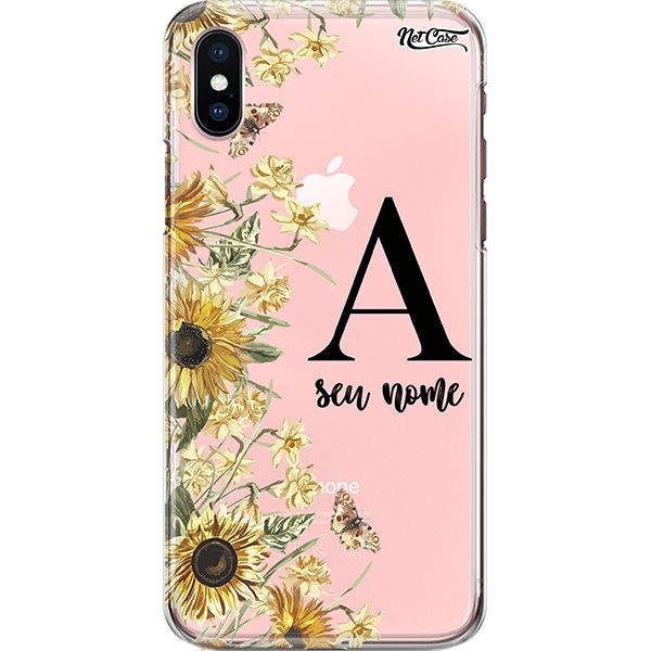 Capa Silicone NetCase Transparente Nome Daisies