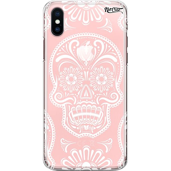 Capa Silicone NetCase Transparente Lacy Mexican Skull