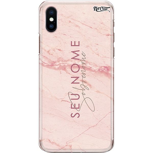 Capa Silicone NetCase Chapada Nome Pink Marble