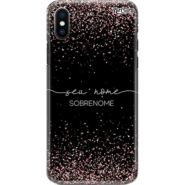 Capa Silicone NetCase Chapada Nome Pink Confetti