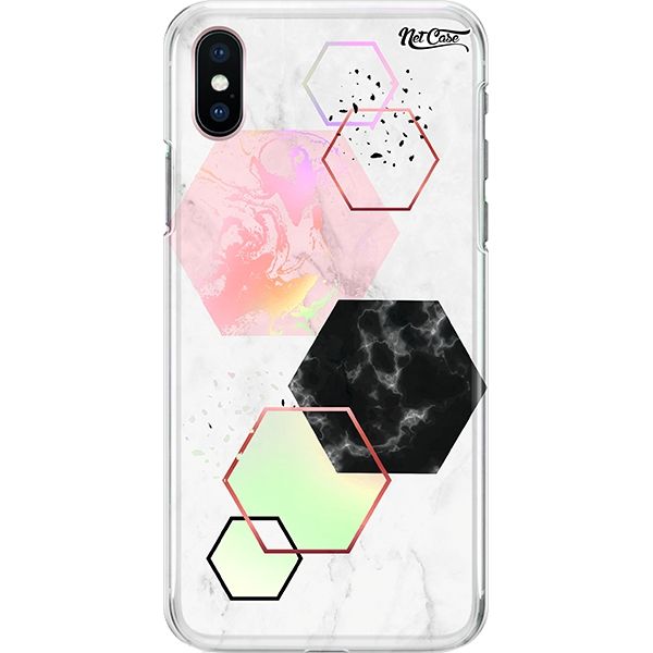 Capa Silicone NetCase Holográfica Hexagons