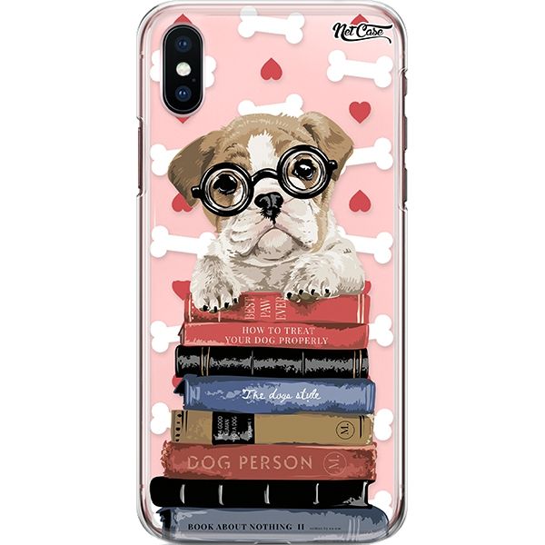 Capa Silicone NetCase Transparente Intellectual Dog