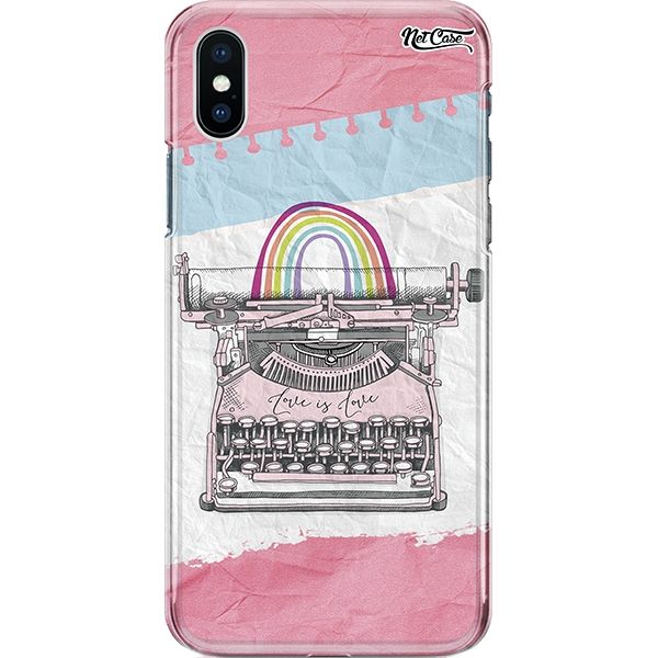 Capa Silicone NetCase Chapada Typewriter Love is Love