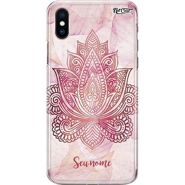 Capa Silicone NetCase Chapada Nome Pink Lotus Flower