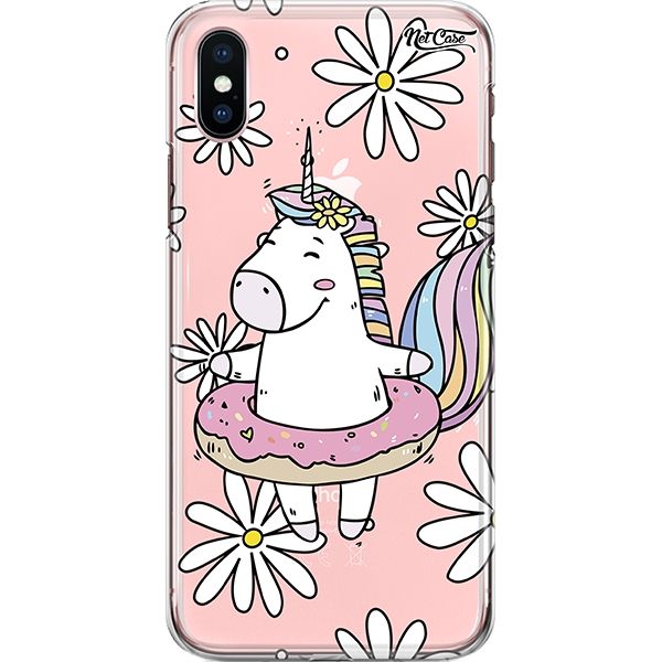 Capa Silicone NetCase Transparente Unicorn Donut