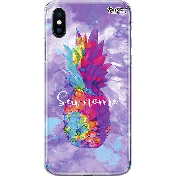 Capa Silicone NetCase Chapada Nome Colorful Pineapple