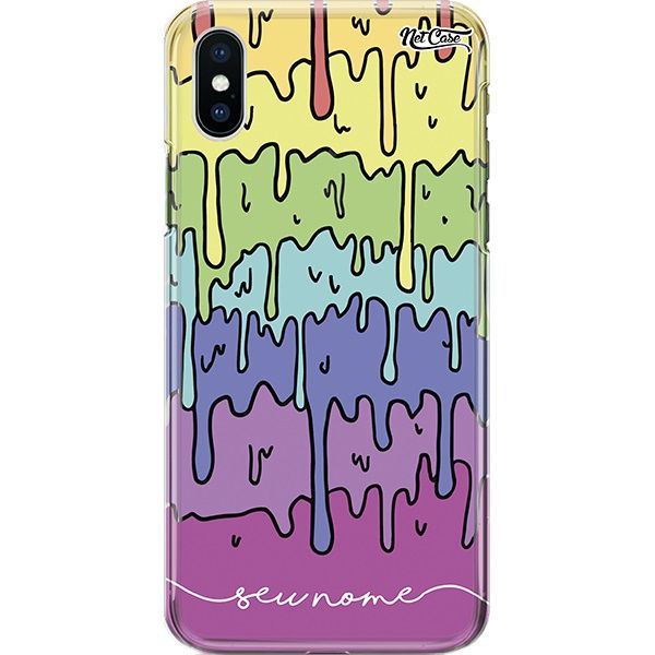 Capa Silicone NetCase Chapada Nome Melting Colors