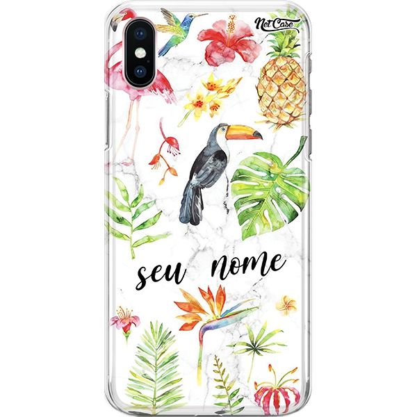 Capa Silicone NetCase Chapada Nome Toucan in Marble